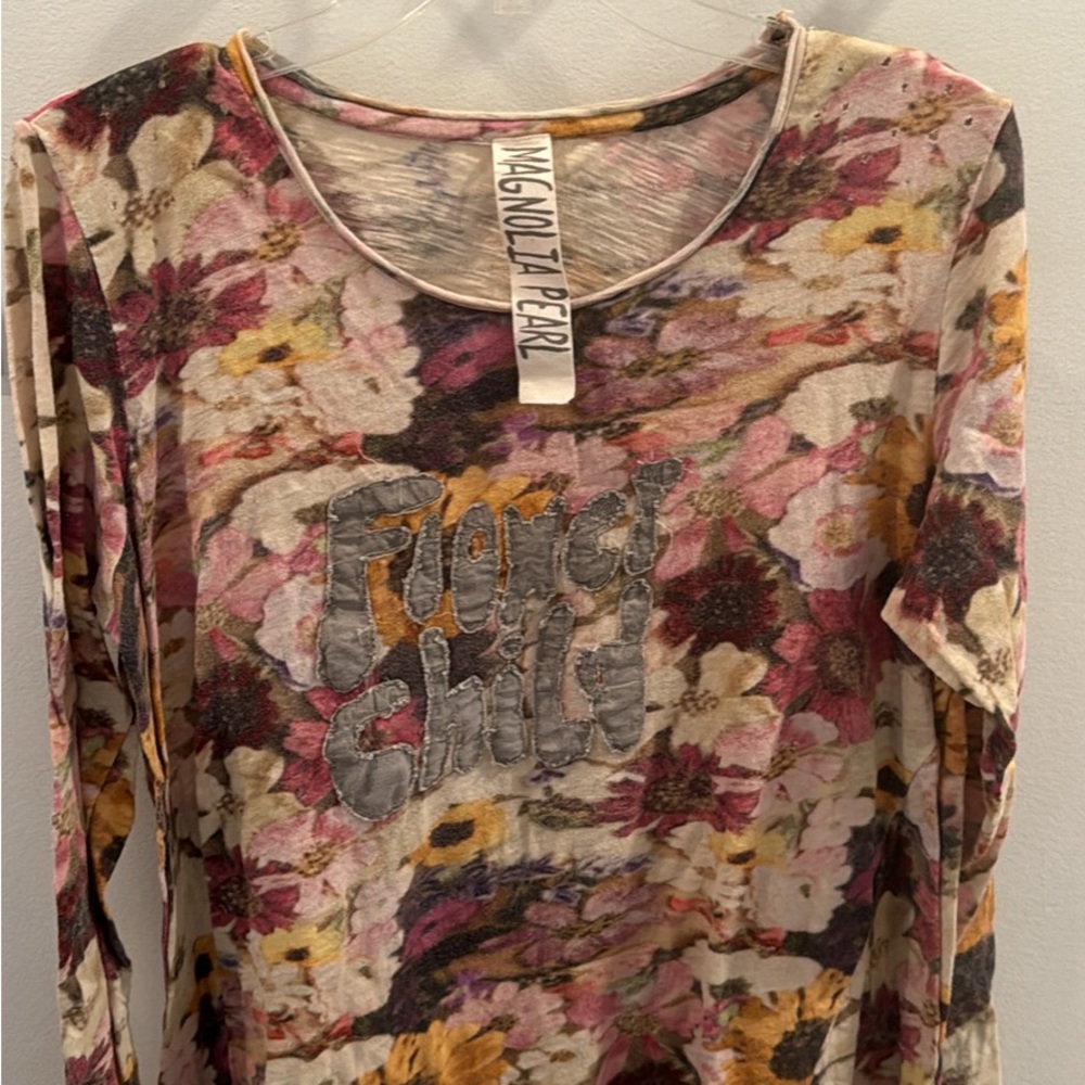 Magnolia Pearl Floral Long Sleeve Top - Multicolor